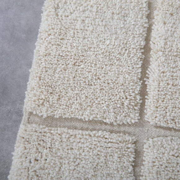 White Grid - Handcrafted Moroccan Wool Rug - 10ftx8ft - Picture 8 of 10